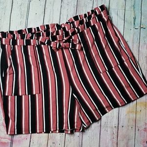 Torrid Striped Paperbag Shorts